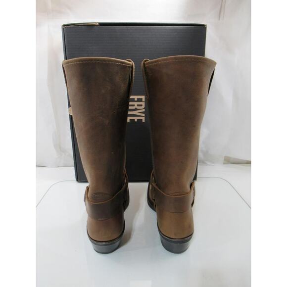 Women's Frye Harness 12R Biker Motorcycle Tall Boots Tan Size 8 Made In USA - Picture 4 of 9